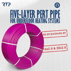 Our OMEGA 5-layer PERT (PE-RT / EVOH / PE-RT) pipes are the perfect solution for water-heated underfloor heating systems.